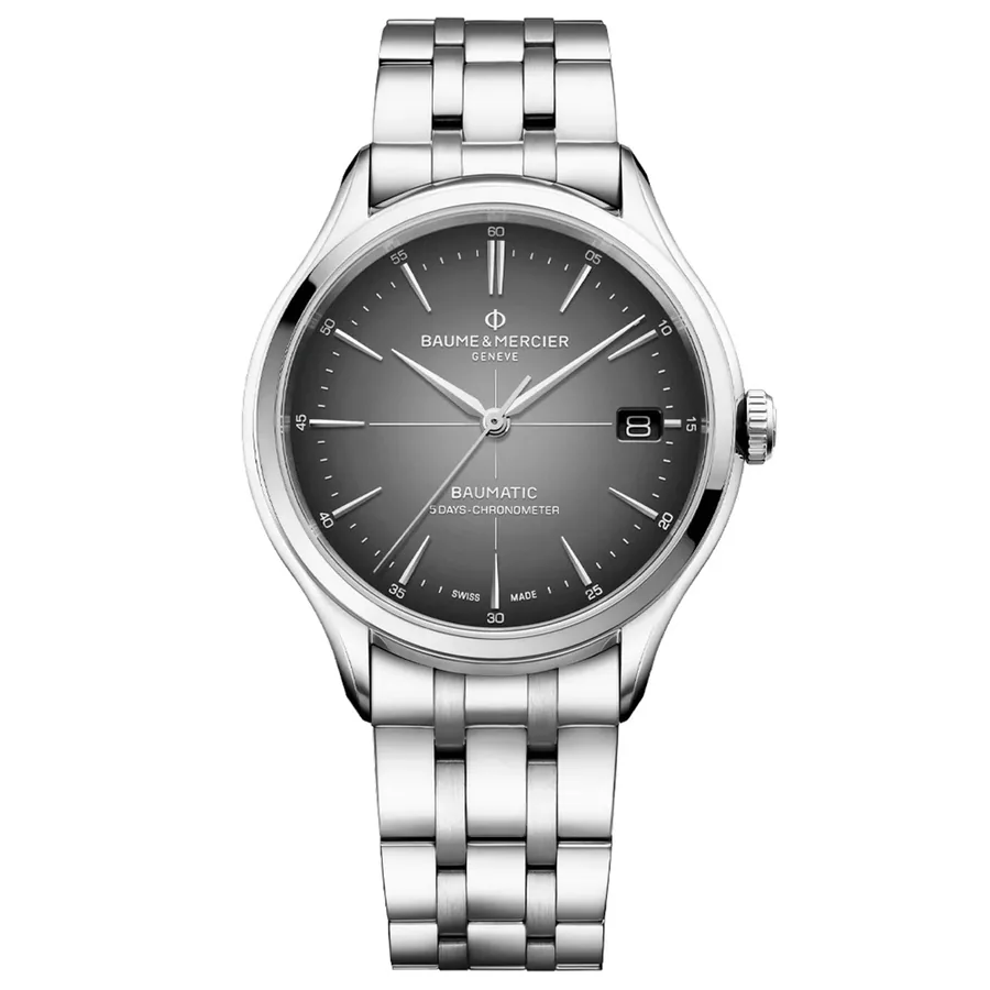 Baume & Mercier Clifton Baumatic Chronograph Grey Dial, front view