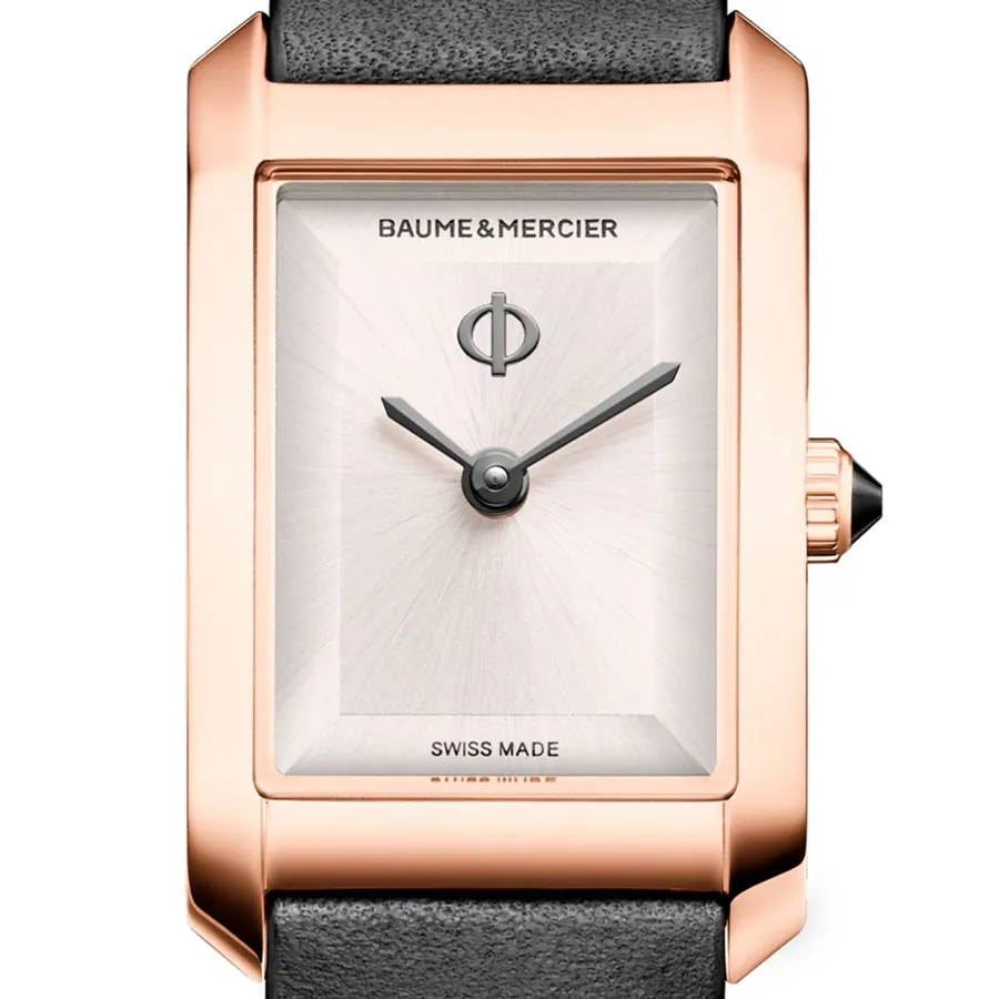 Baume & Mercier Hampton 28mm Silver Dial, Black Leather Strap, view 2