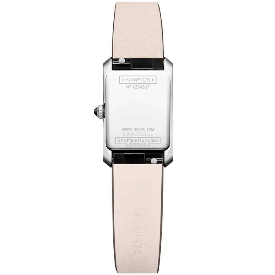 Baume & Mercier Hampton 28mm Silver Dial, Taupe Grey Leather Strap, view 4