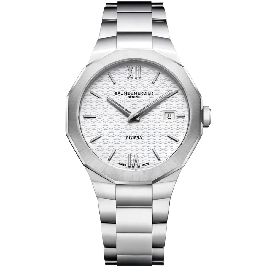 Baume & Mercier Riviera 39mm White Dial, front view