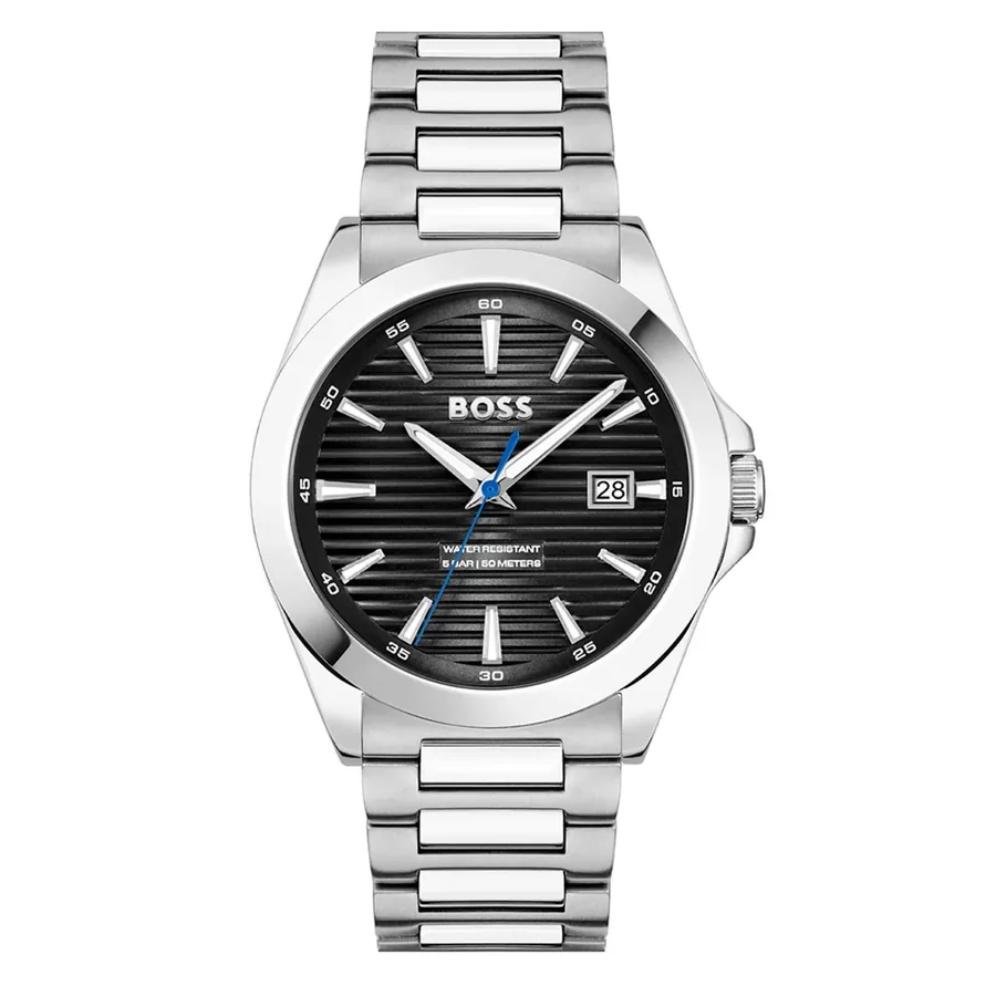 BOSS 41mm Black Dial, front view