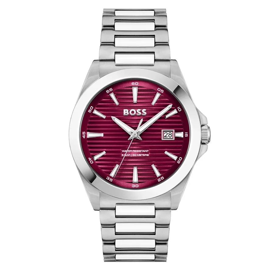 BOSS 41mm Burgundy Dial, front view