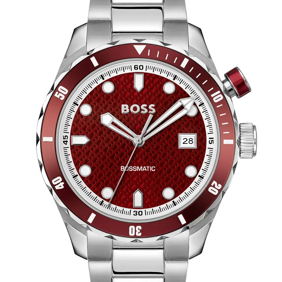 BOSS Bossmatic 42mm Automatic Burgundy Dial, view 2