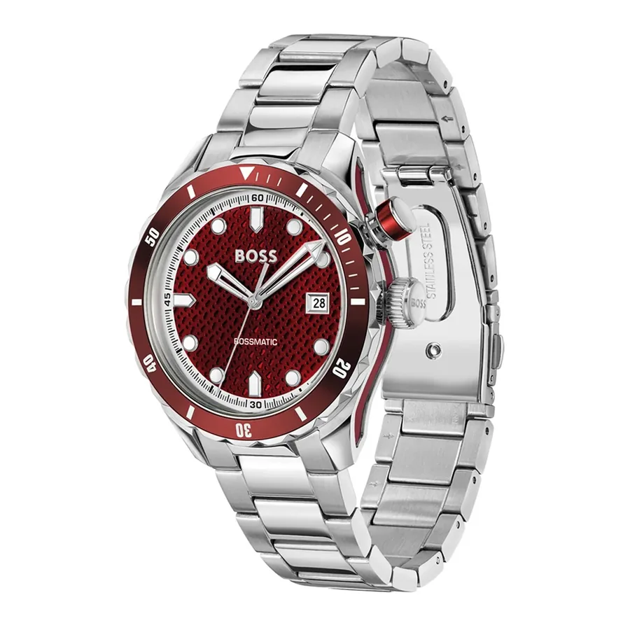 BOSS Bossmatic 42mm Automatic Burgundy Dial, view 3