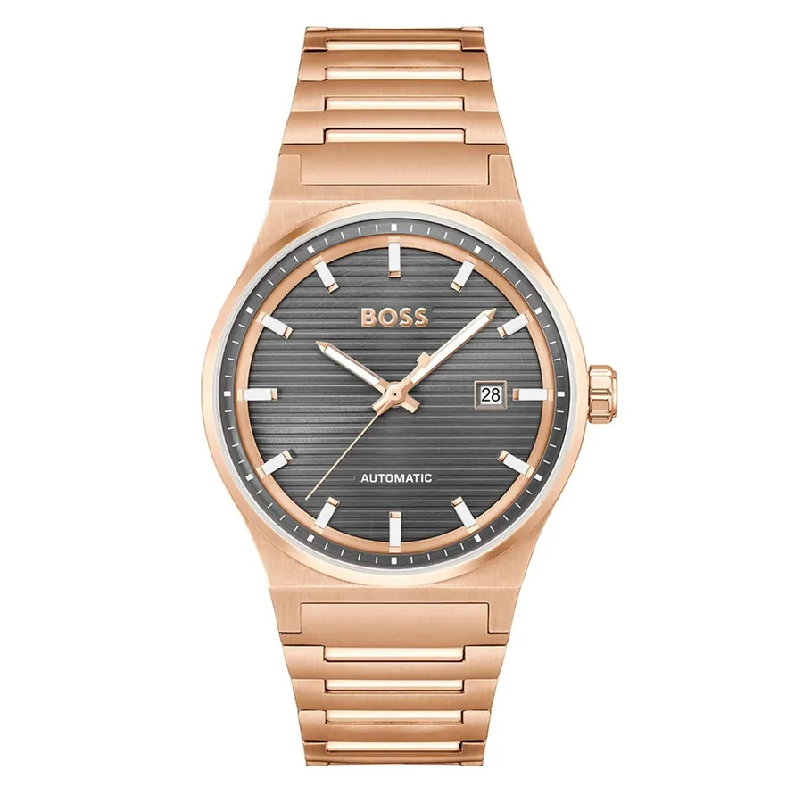 BOSS Candor 41mm Automatic Grey Dial, front view