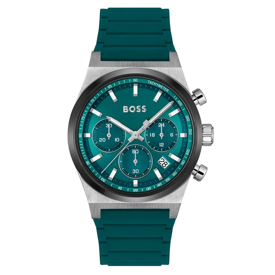 BOSS Candor Chrono 41mm Green Dial, front view