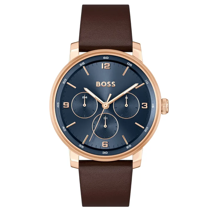 BOSS Contender 44mm Blue Dial, front view