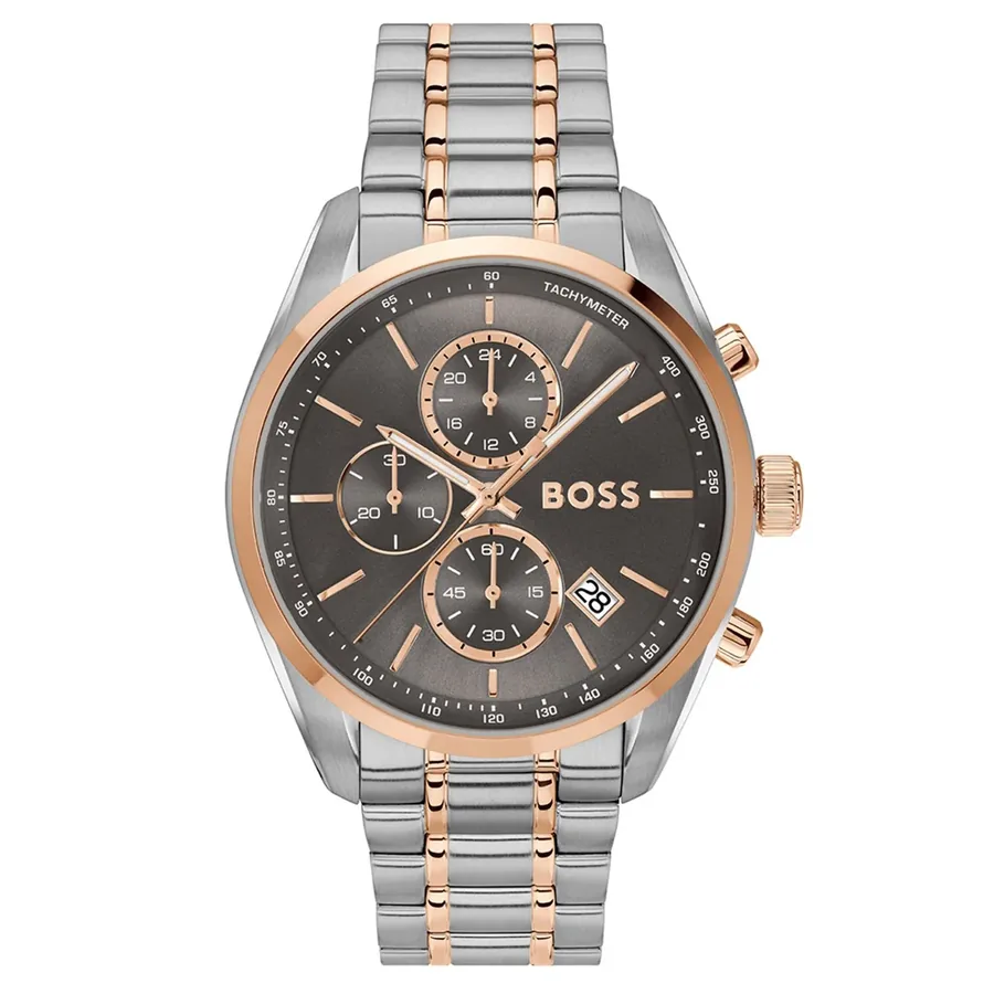 BOSS Grand Prix 44 44mm Chronograph Grey Dial, front view