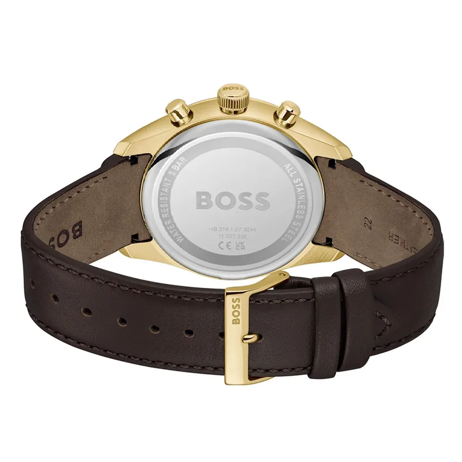 BOSS Grand Prix 44 44mm Chronograph White Dial, Brown Leather Strap, Ref. 1514225, view 4