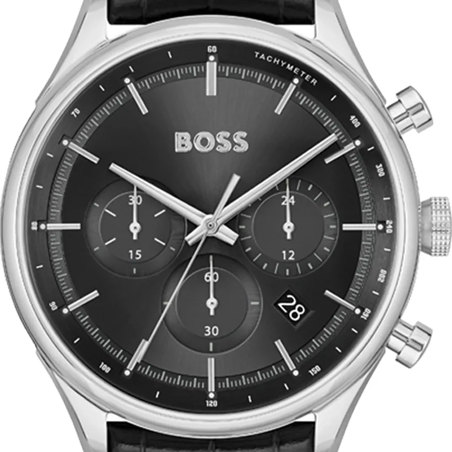 BOSS Gregor 45mm Chronograph Black Dial, view 2