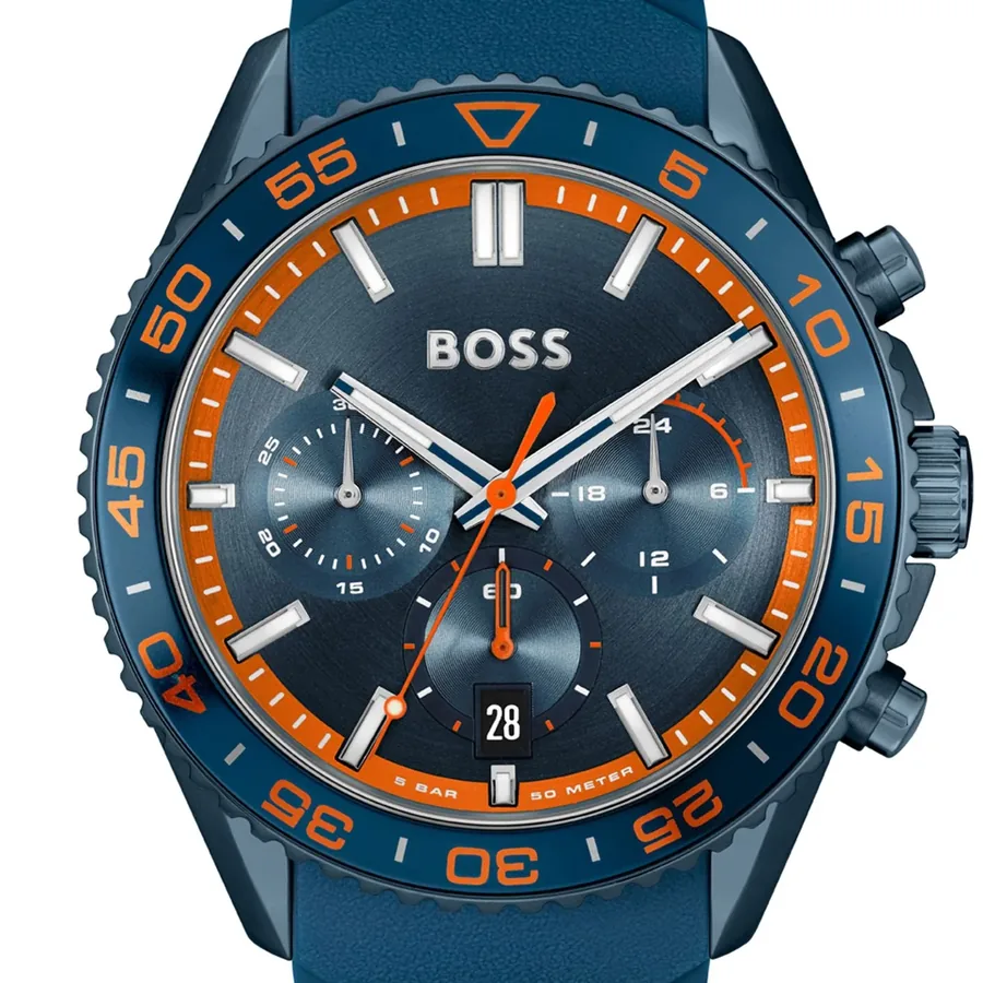 BOSS Runner 43mm Chronograph Blue Dial, view 2