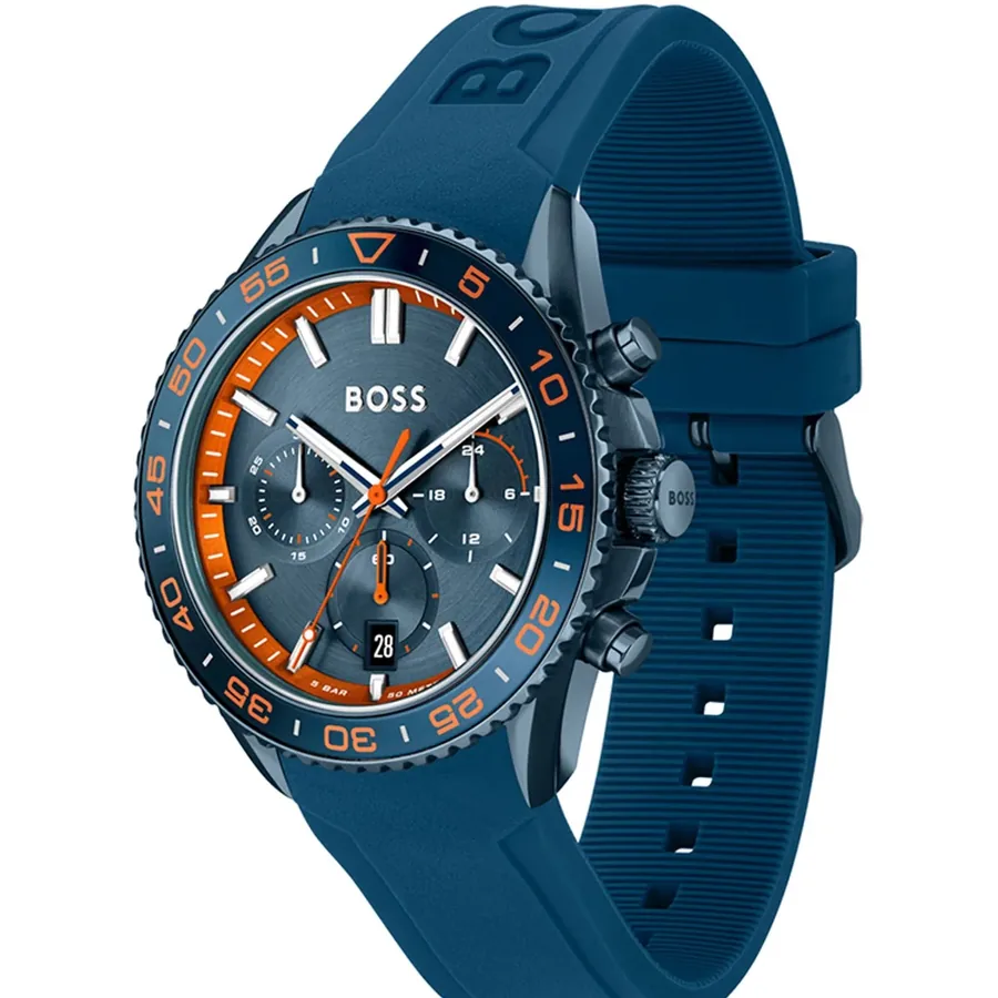 BOSS Runner 43mm Chronograph Blue Dial, view 3