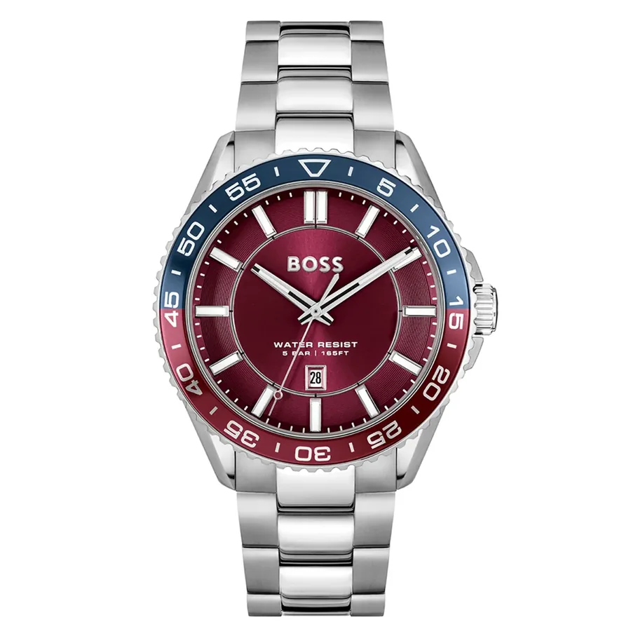 BOSS Runner 43mm Red Dial, front view