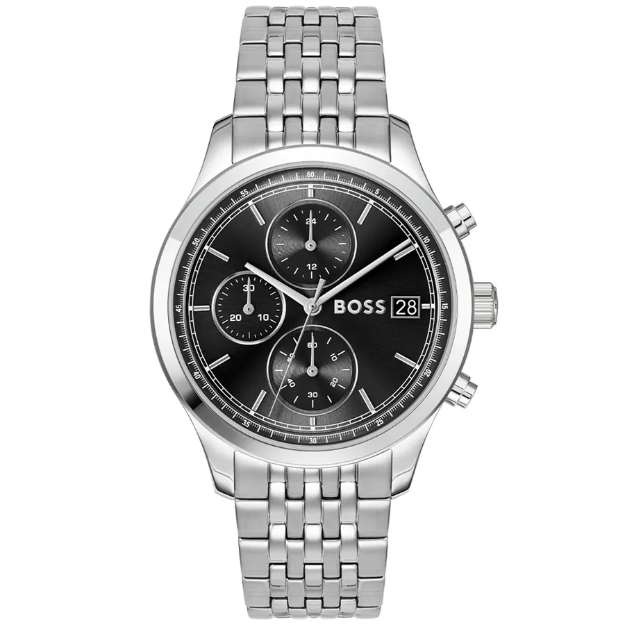 BOSS Stratus 41mm Chronograph Black Dial, Ref. 1514328, front view