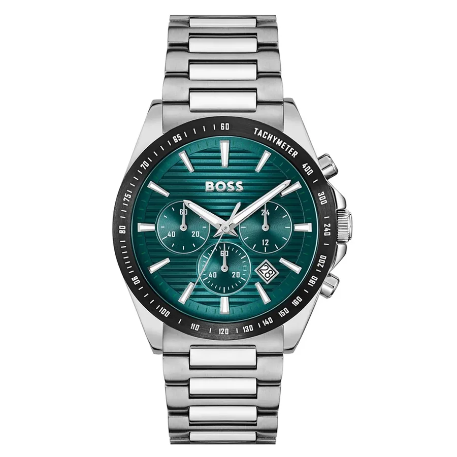 BOSS Strike Chrono 41mm Green Dial, front view
