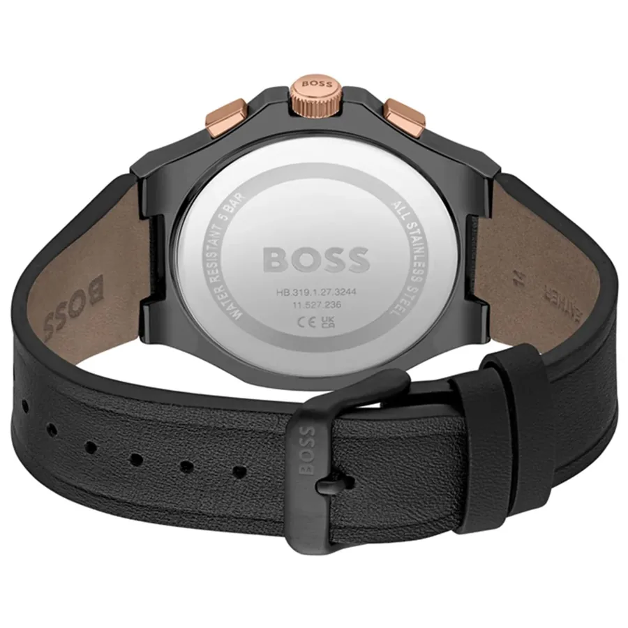 BOSS Taper 45mm Chronograph Black Dial, Black Leather Strap, Ref. 1514089, view 4