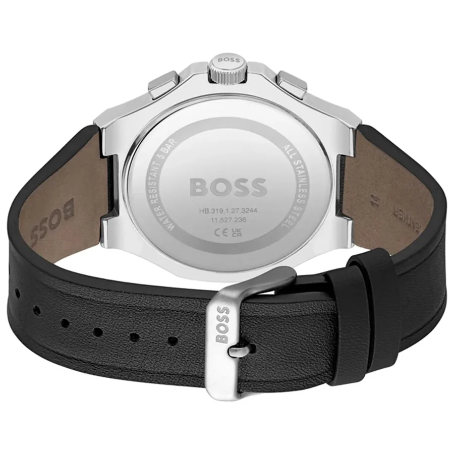 BOSS Taper 45mm Chronograph Black Dial, Black Leather Strap, Ref. 1514085, view 4