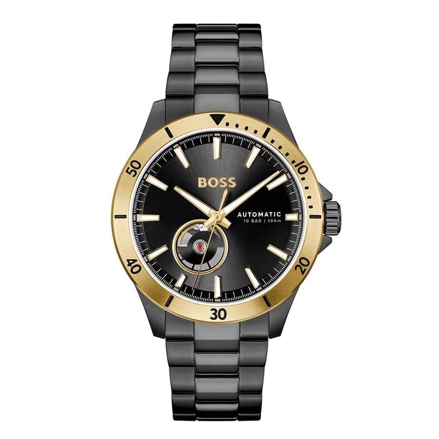 BOSS Troper 42mm Automatic Black Dial, front view