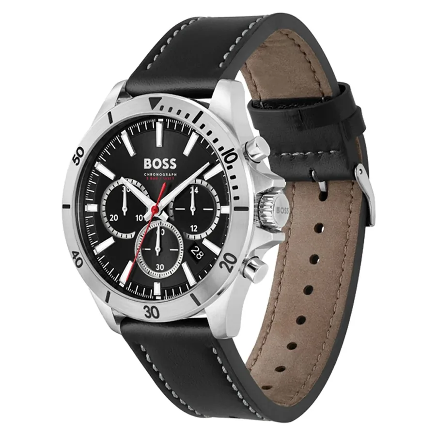 BOSS Troper 44mm Chronograph Black Dial, Black Leather Strap, Ref. 1514055, view 3