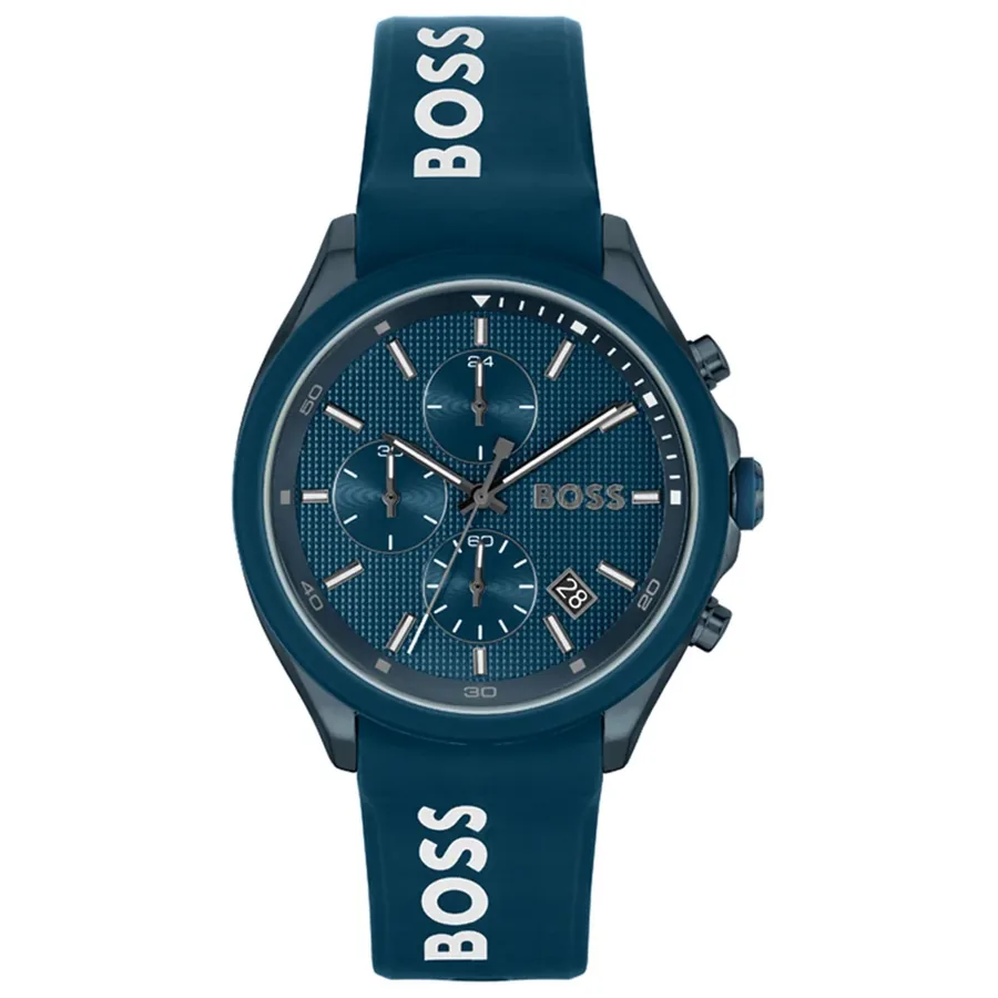 BOSS Velocity 43mm Chronograph Blue Dial, front view