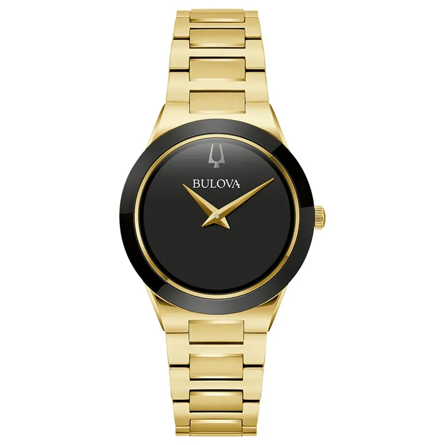 Bulova 32mm Black Dial, front view