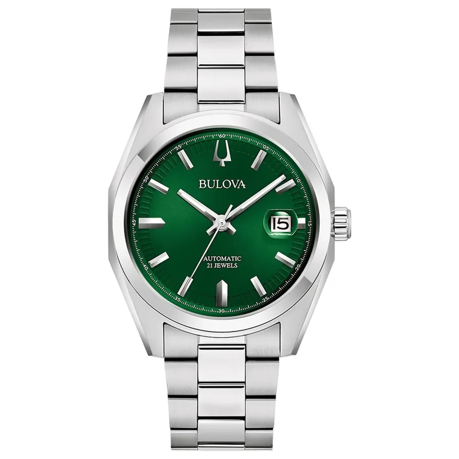 Bulova 39mm Automatic Green Dial, front view