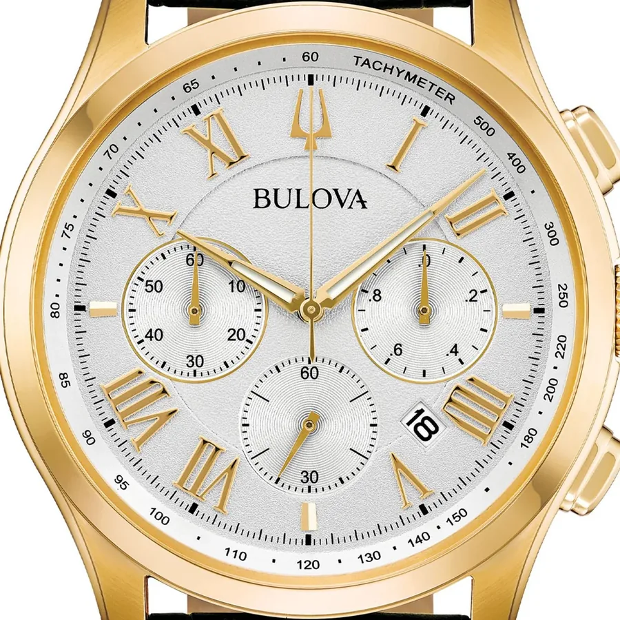 Bulova 46mm Chronograph White Dial, view 2
