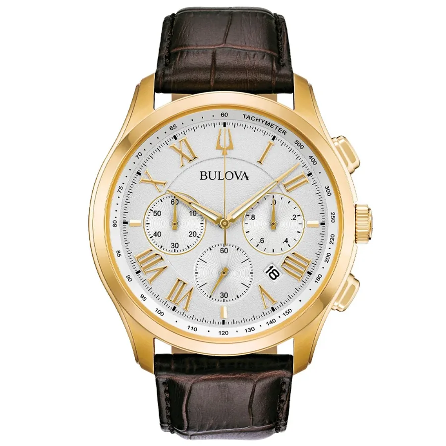 Bulova 46mm Chronograph White Dial, view 5