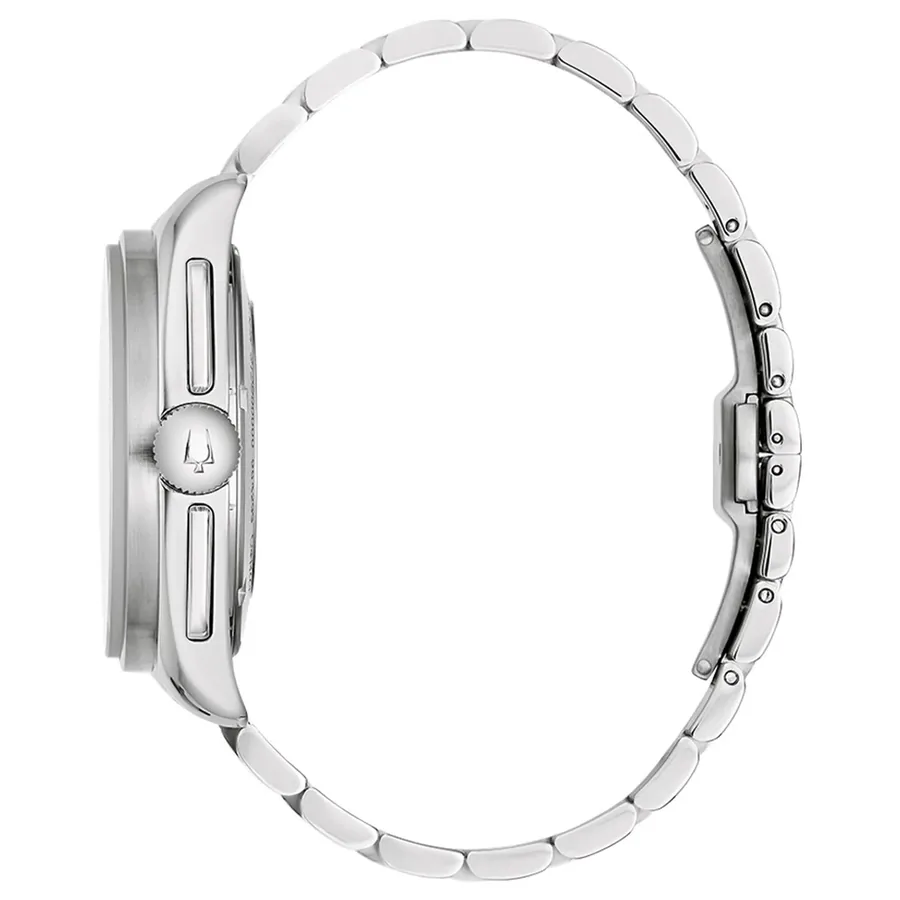 Bulova Archive Series 43mm Chronograph Black Dial, Silver-Tone Stainless Steel Bracelet, Ref. 96K111, view 4