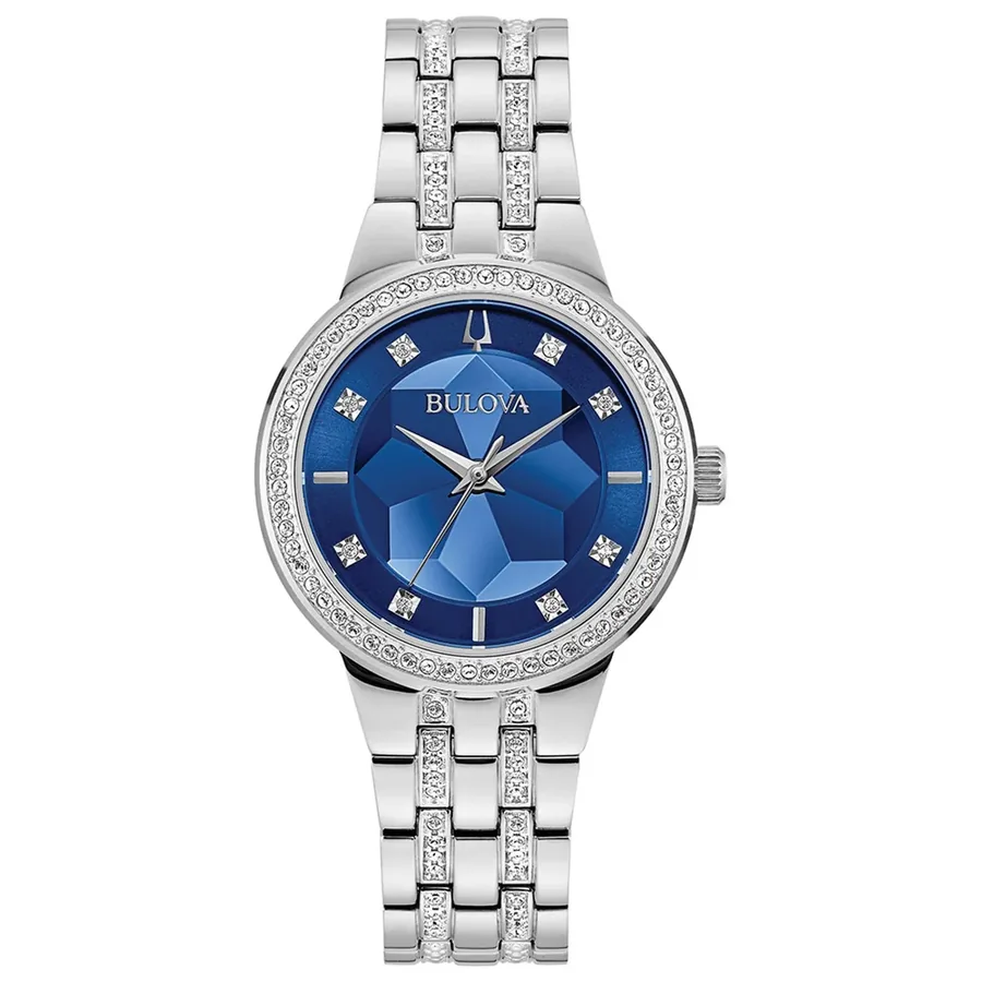 Bulova Crystals 32mm Blue Dial, front view