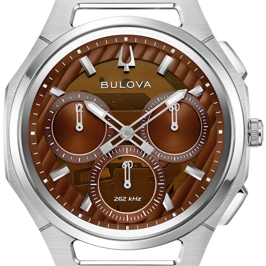 Bulova Curv 41.5mm Chronograph Brown Dial, view 2