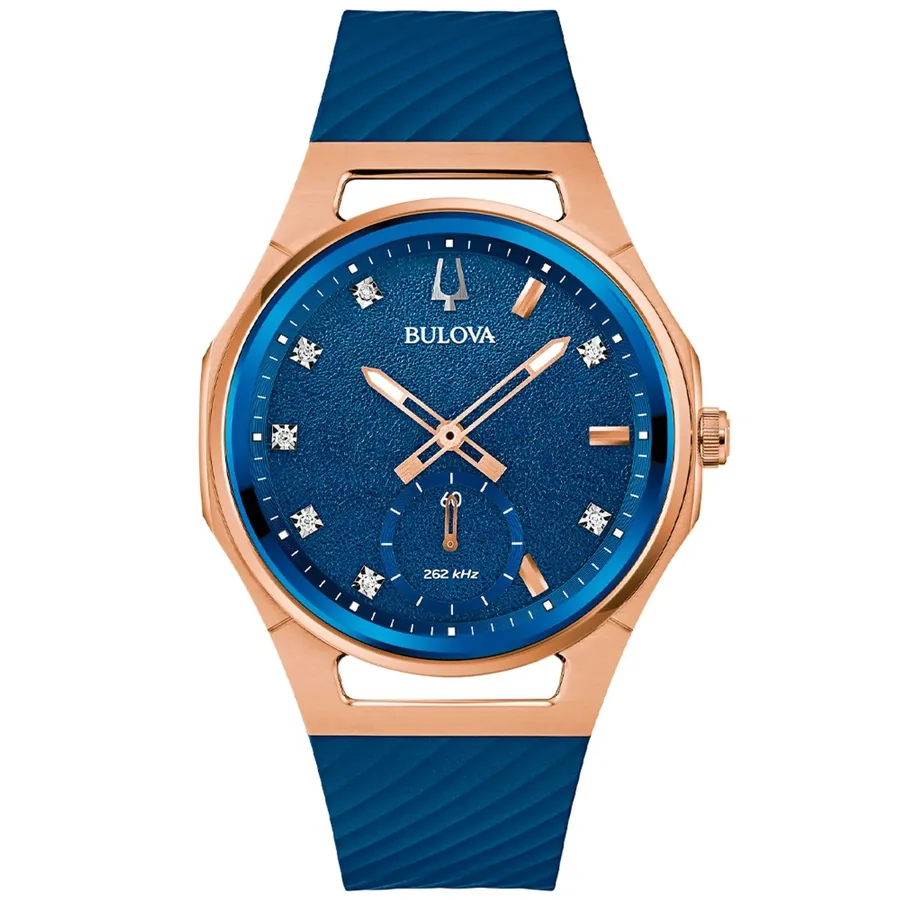Bulova Curv 41mm Blue Dial, front view