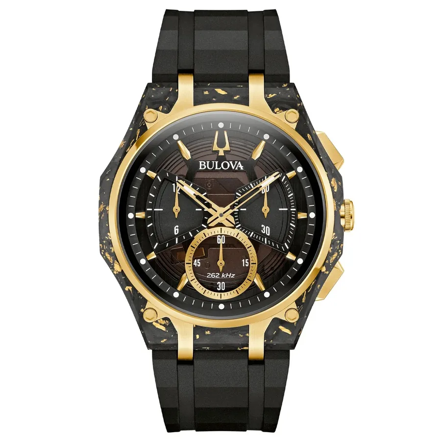 Bulova Curv 44mm Chronograph Black Dial, front view