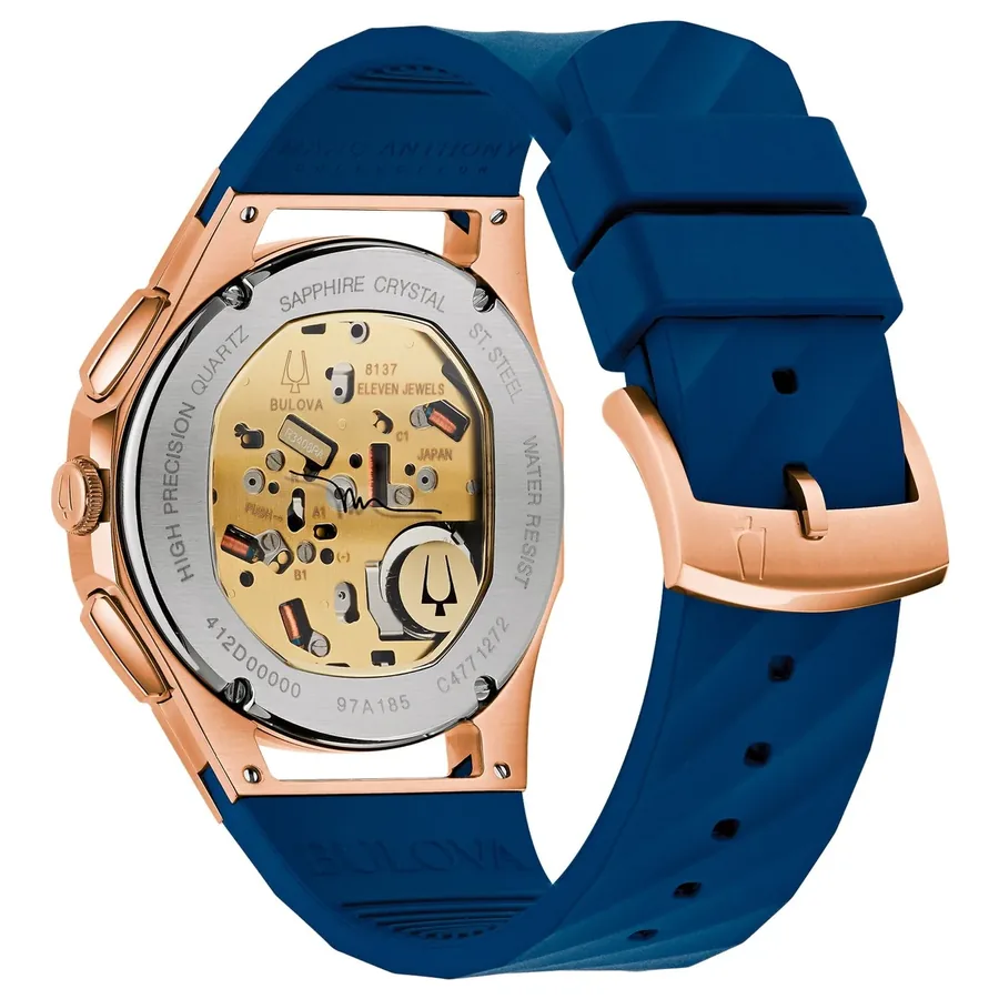 Bulova Curv 44mm Chronograph Blue Dial, view 4