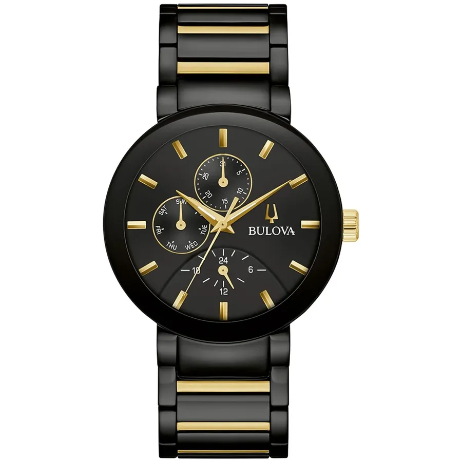 Bulova Futuro 40mm Chronograph Black Dial, front view