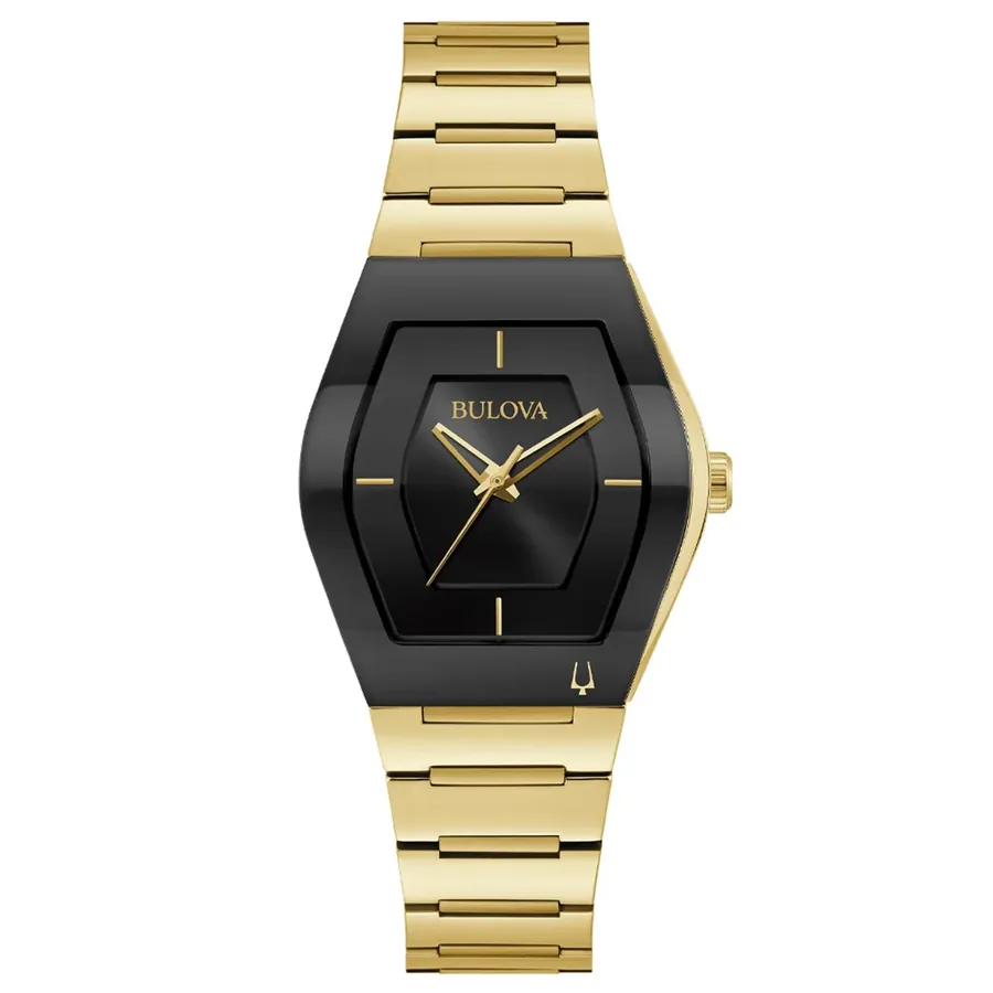 Bulova Gemini 30mm Black Dial, front view