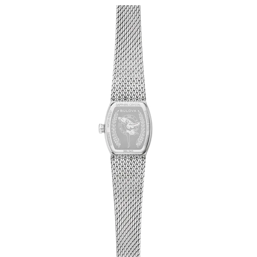 Bulova Goddess Of Time 17mm Blue Dial, Silver-Tone Stainless Steel Bracelet, Ref. 96L343, view 3