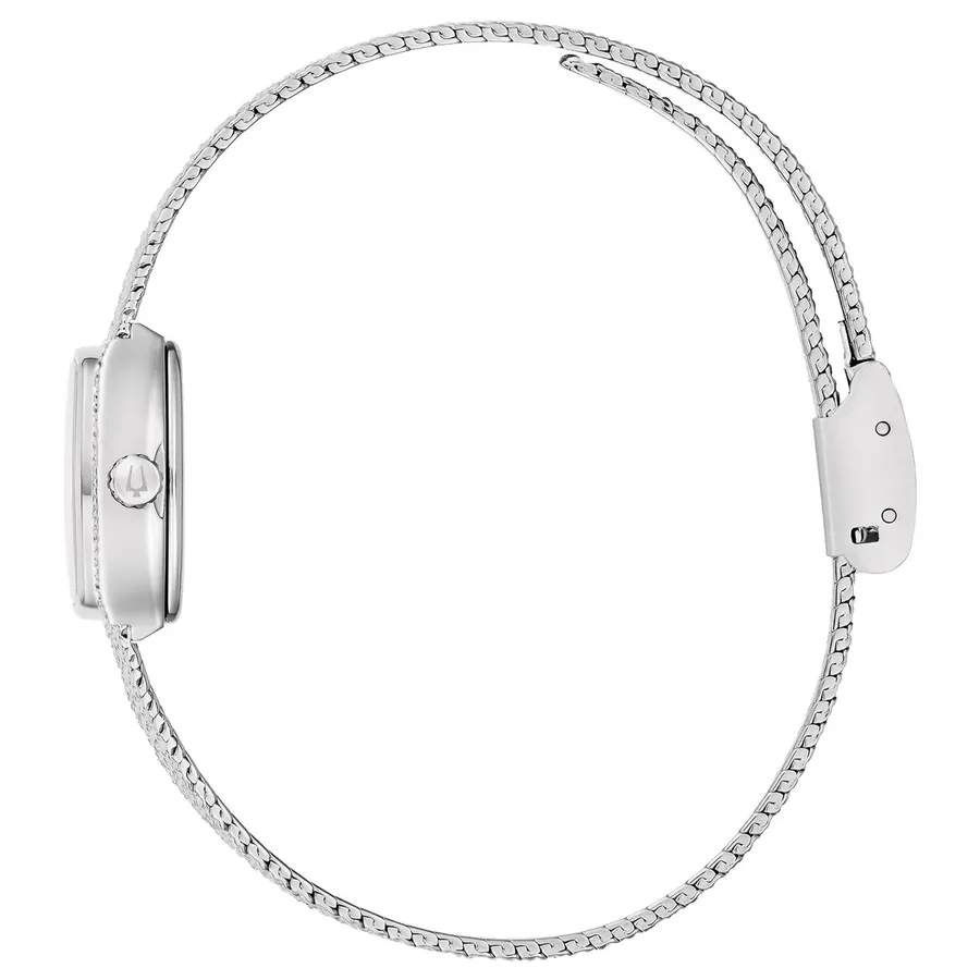 Bulova Goddess Of Time 17mm Blue Dial, Silver-Tone Stainless Steel Bracelet, Ref. 96L343, view 4