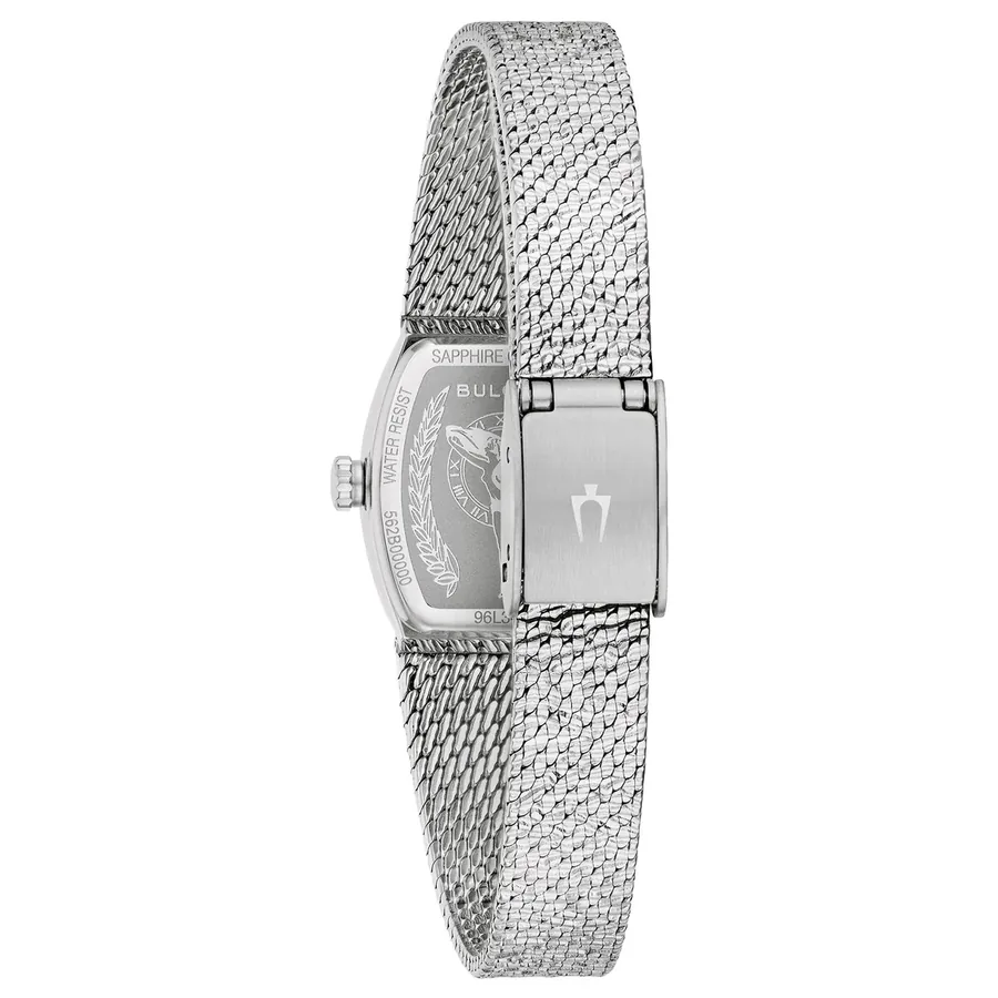 Bulova Goddess Of Time 17mm Blue Dial, Silver-Tone Stainless Steel Bracelet, Ref. 96L343, view 5