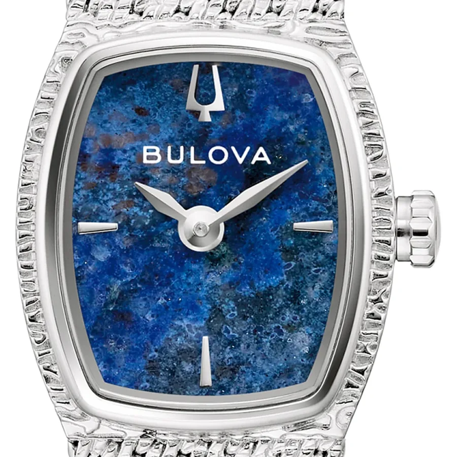 Bulova Goddess Of Time 17mm Blue Dial, Silver-Tone Stainless Steel Bracelet, Ref. 96L343, view 3