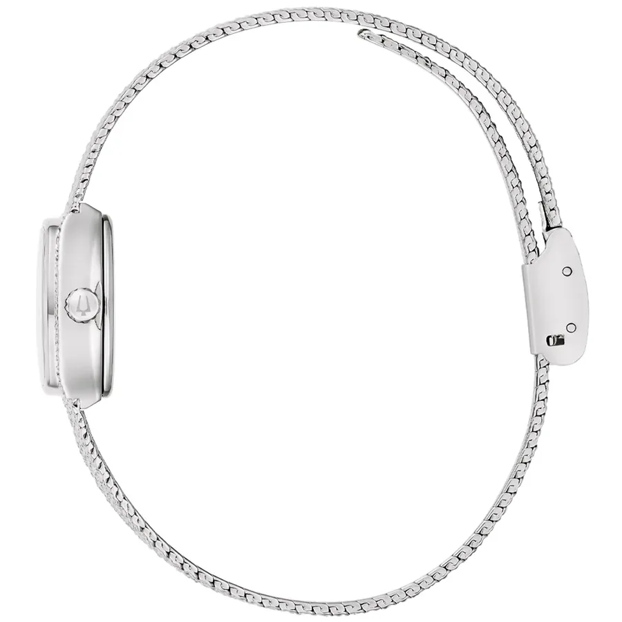 Bulova Goddess Of Time 17mm Blue Dial, Silver-Tone Stainless Steel Bracelet, Ref. 96L343, view 4