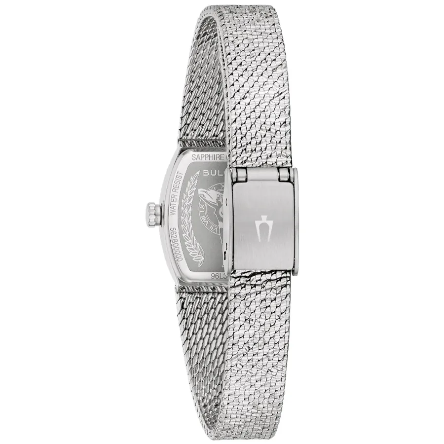 Bulova Goddess Of Time 17mm Blue Dial, Silver-Tone Stainless Steel Bracelet, Ref. 96L343, view 5