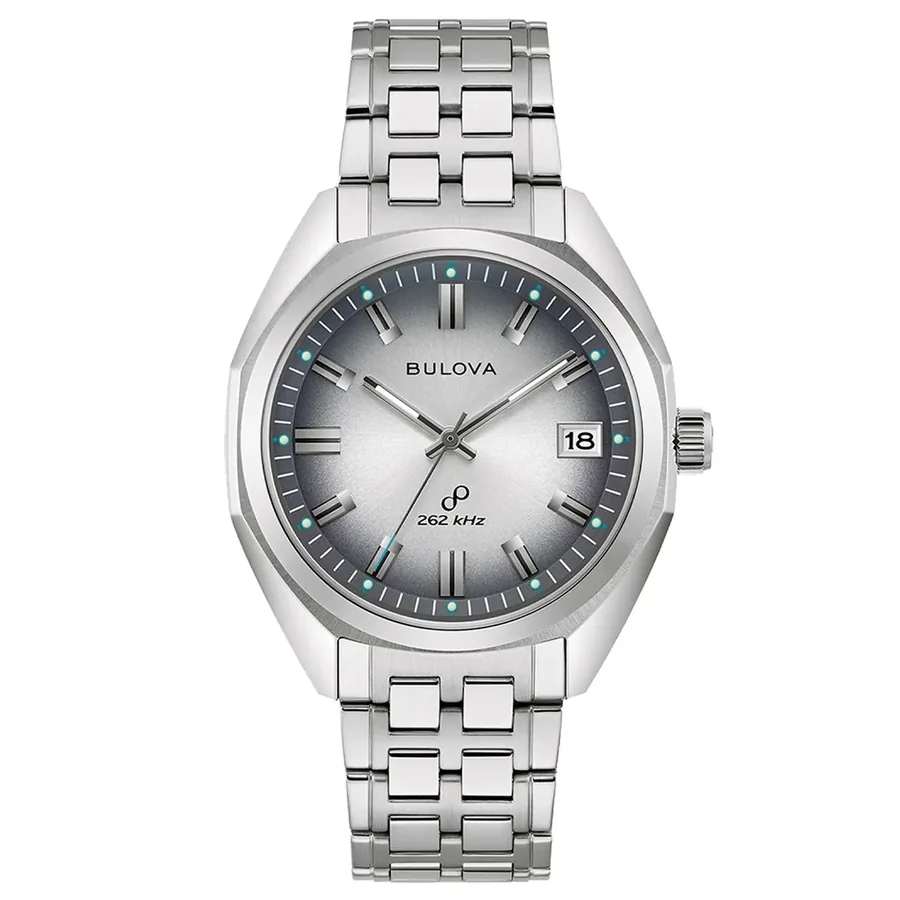 Bulova Jet Star 38mm Silver Dial, front view