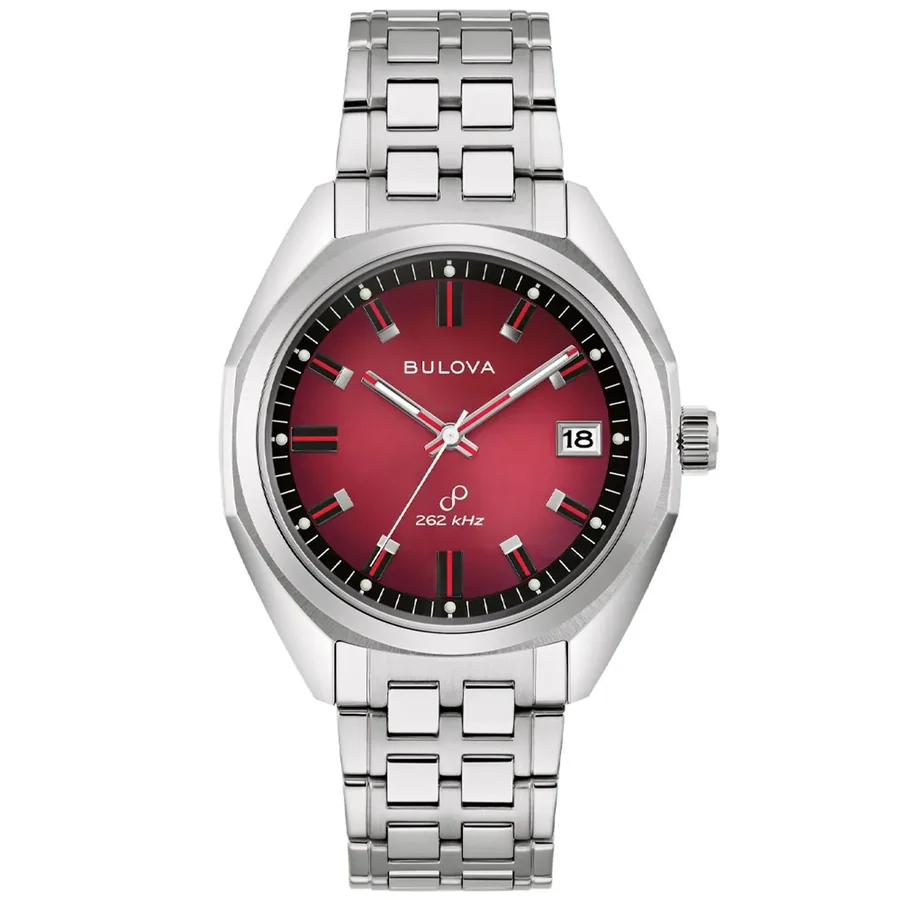 Bulova Jet Star 40mm Red Dial, front view