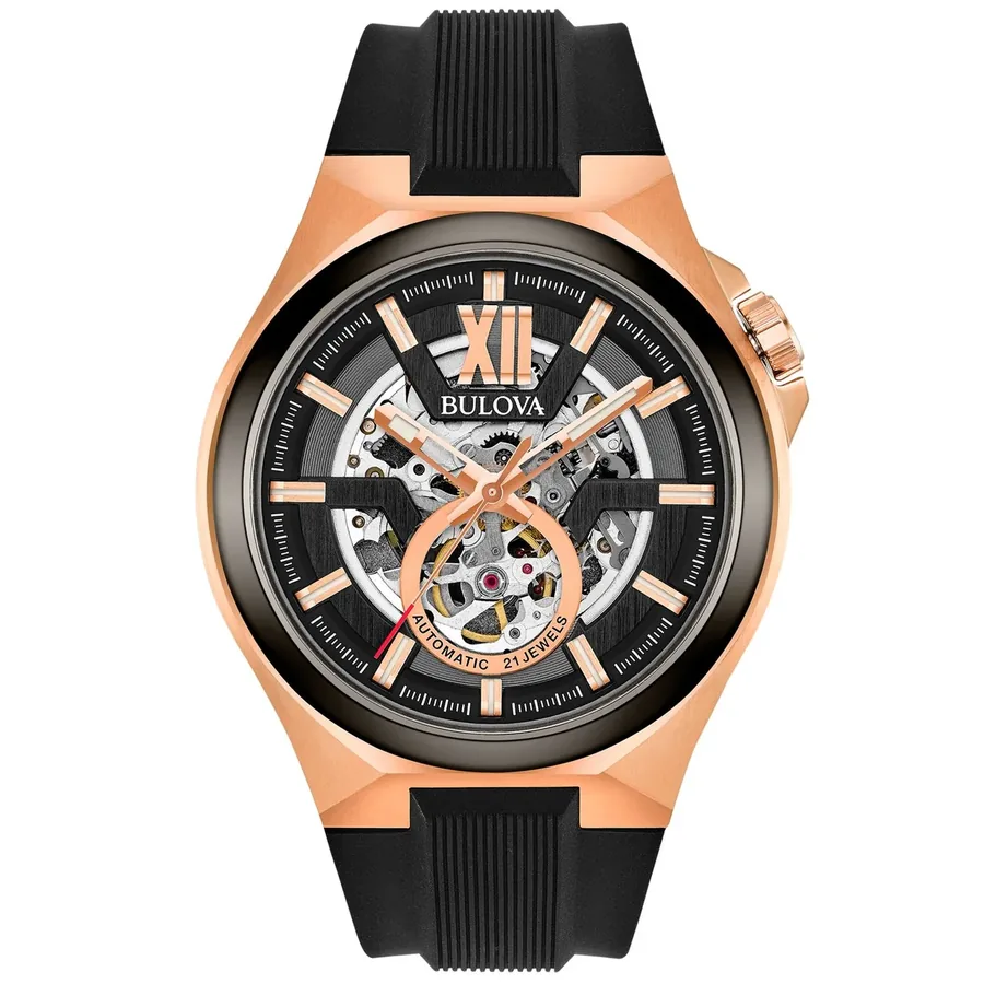 Bulova Maquina 46mm Automatic Black Dial, front view