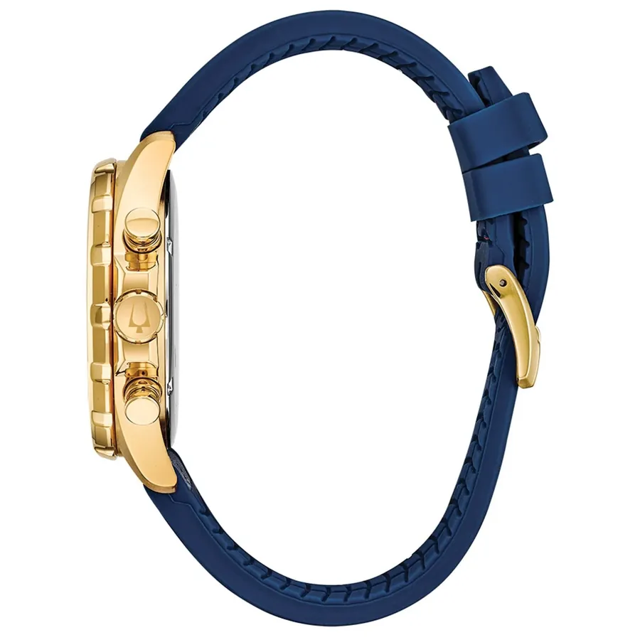 Bulova Marine Star 43mm Blue Dial, Blue Leather Strap, view 5