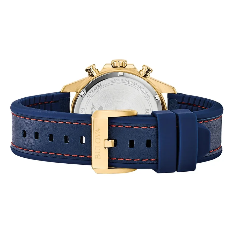 Bulova Marine Star 43mm Blue Dial, Blue Leather Strap, view 6