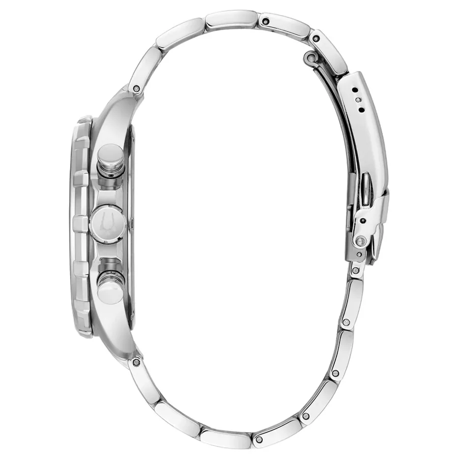 Bulova Marine Star 43mm Blue Dial, Silver-Tone Stainless Steel Bracelet, view 3