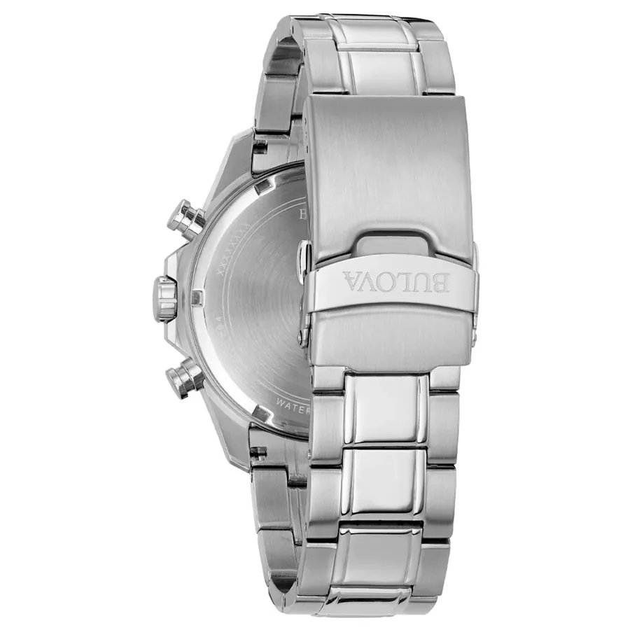 Bulova Marine Star 43mm Blue Dial, Silver-Tone Stainless Steel Bracelet, view 4