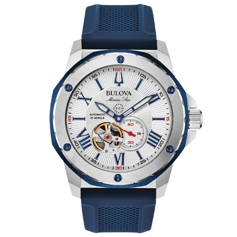 Bulova Marine Star 45mm Automatic White Dial, front view